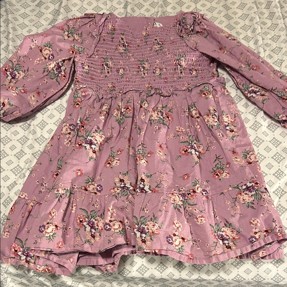 Janie and Jack Lavender Floral Dress - 4